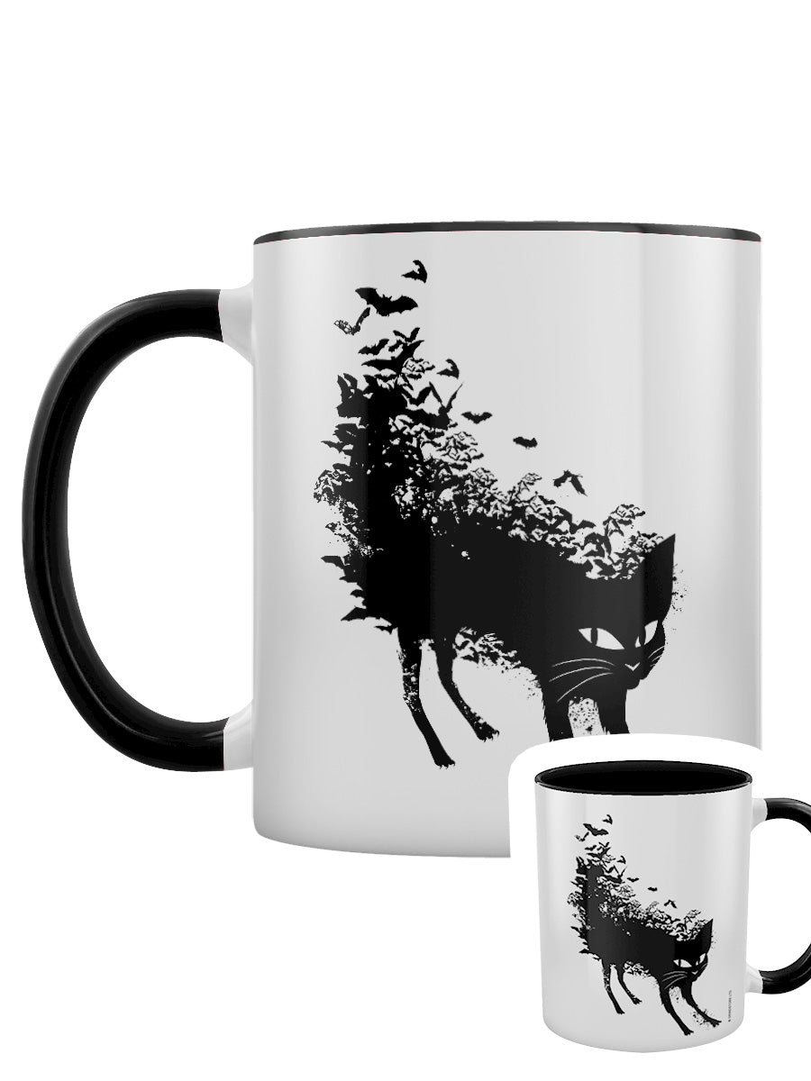 Bat Cat Black Inner 2-Tone Mug