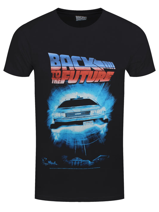 Back To The Future Portal Men's Black T-Shirt