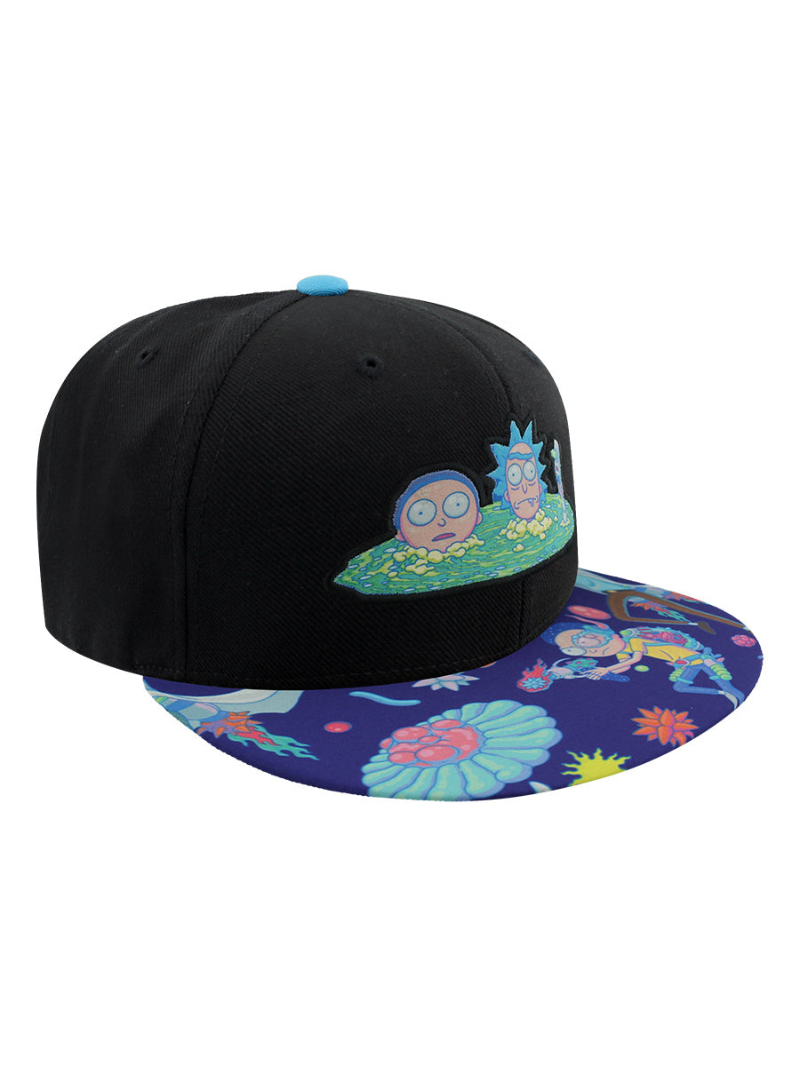 Rick And Morty Portal Black Snapback Cap