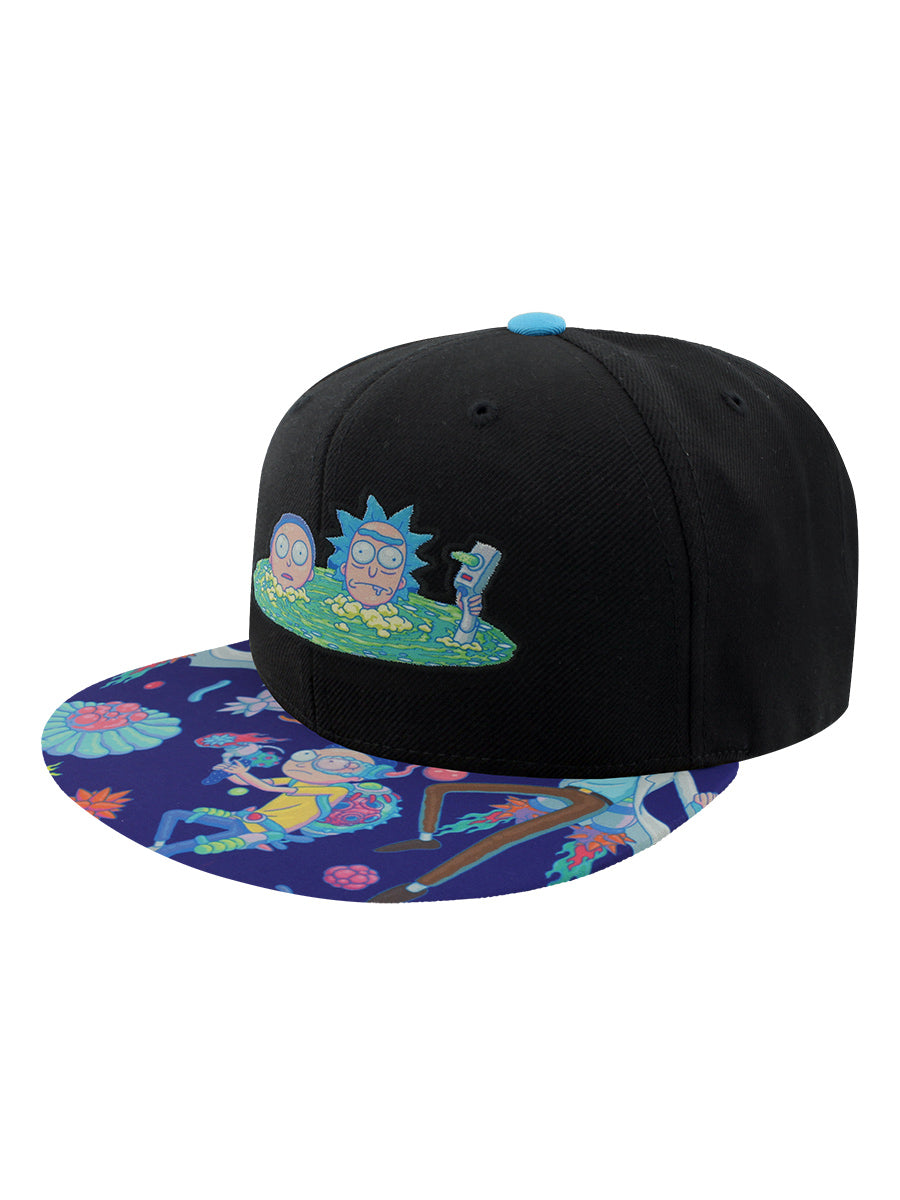 Rick And Morty Portal Black Snapback Cap