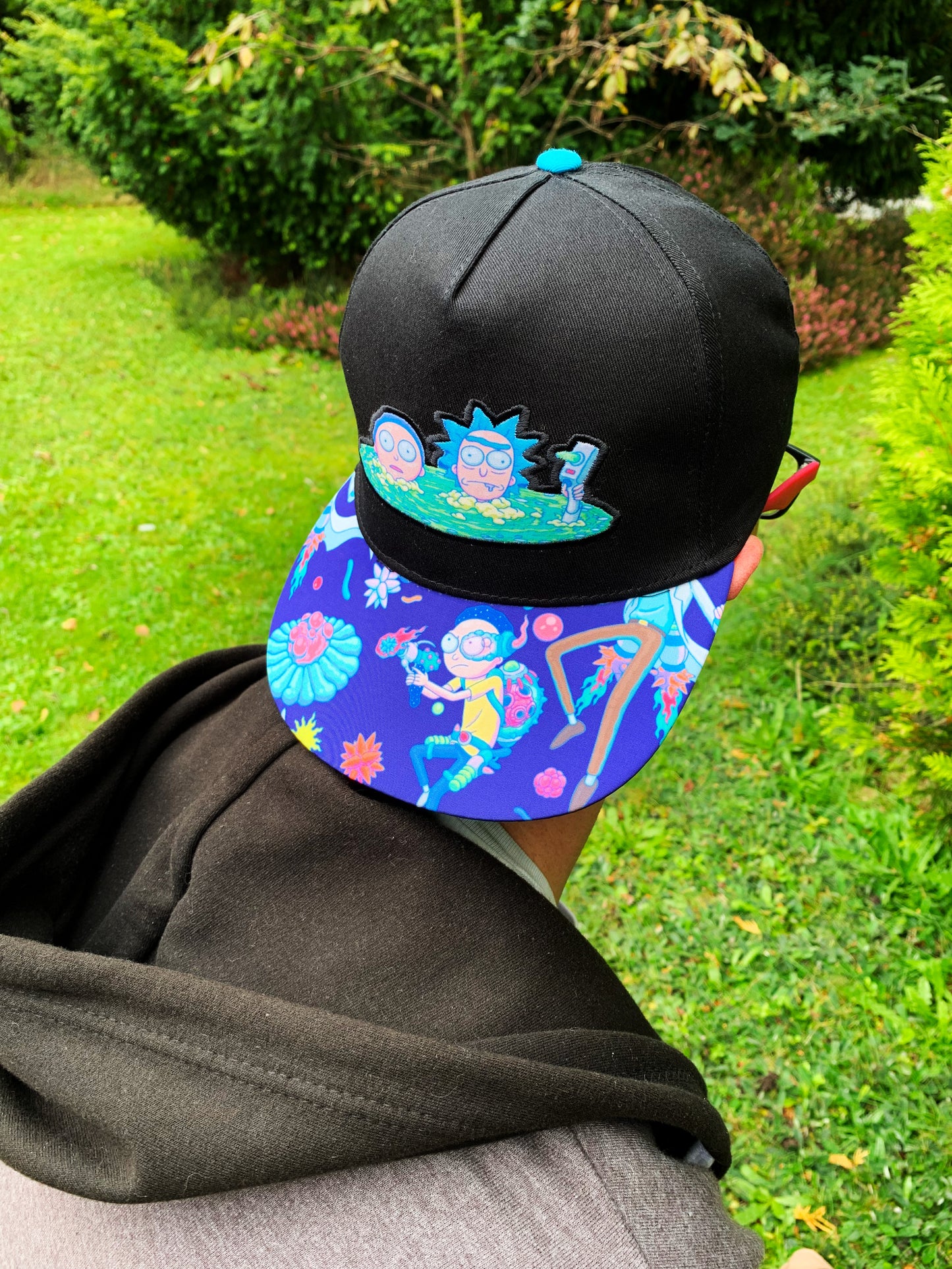 Rick And Morty Portal Black Snapback Cap