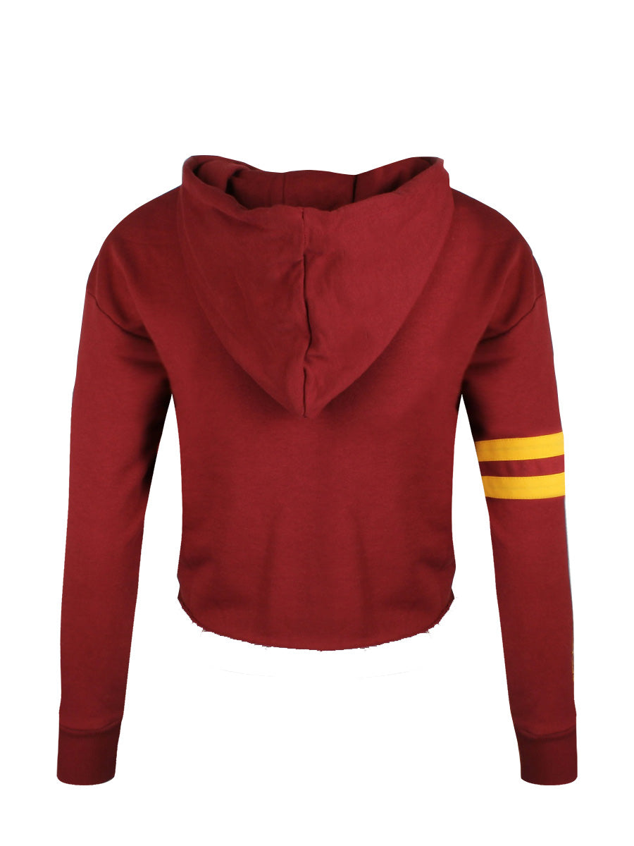 Harry Potter Gryffindor Alumni Ladies Maroon Cropped Hoodie