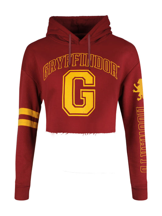 Harry Potter Gryffindor Alumni Ladies Maroon Cropped Hoodie