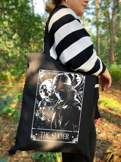 Deadly Tarot The Slayer Black Tote Bag