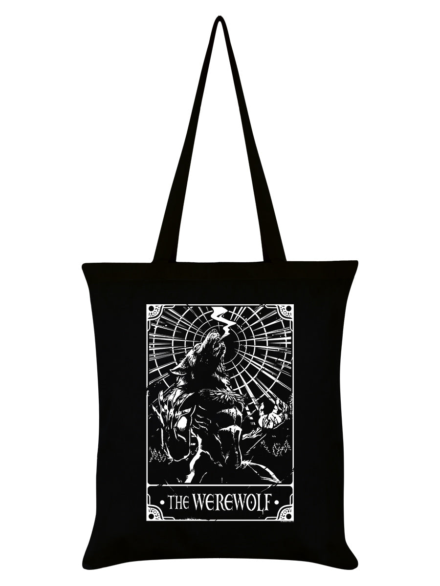 Deadly Tarot The Werewolf Black Tote Bag