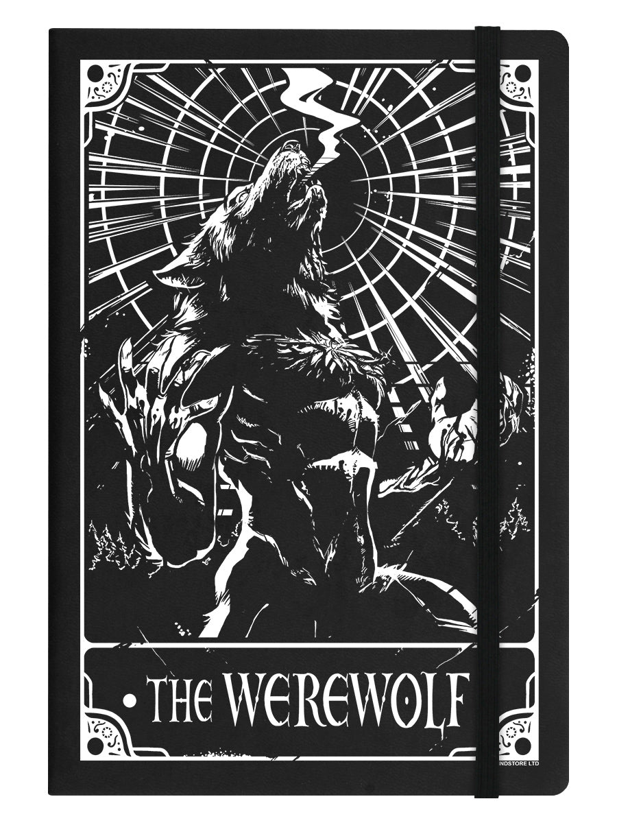 Deadly Tarot The Werewolf Black A5 Hard Cover Notebook