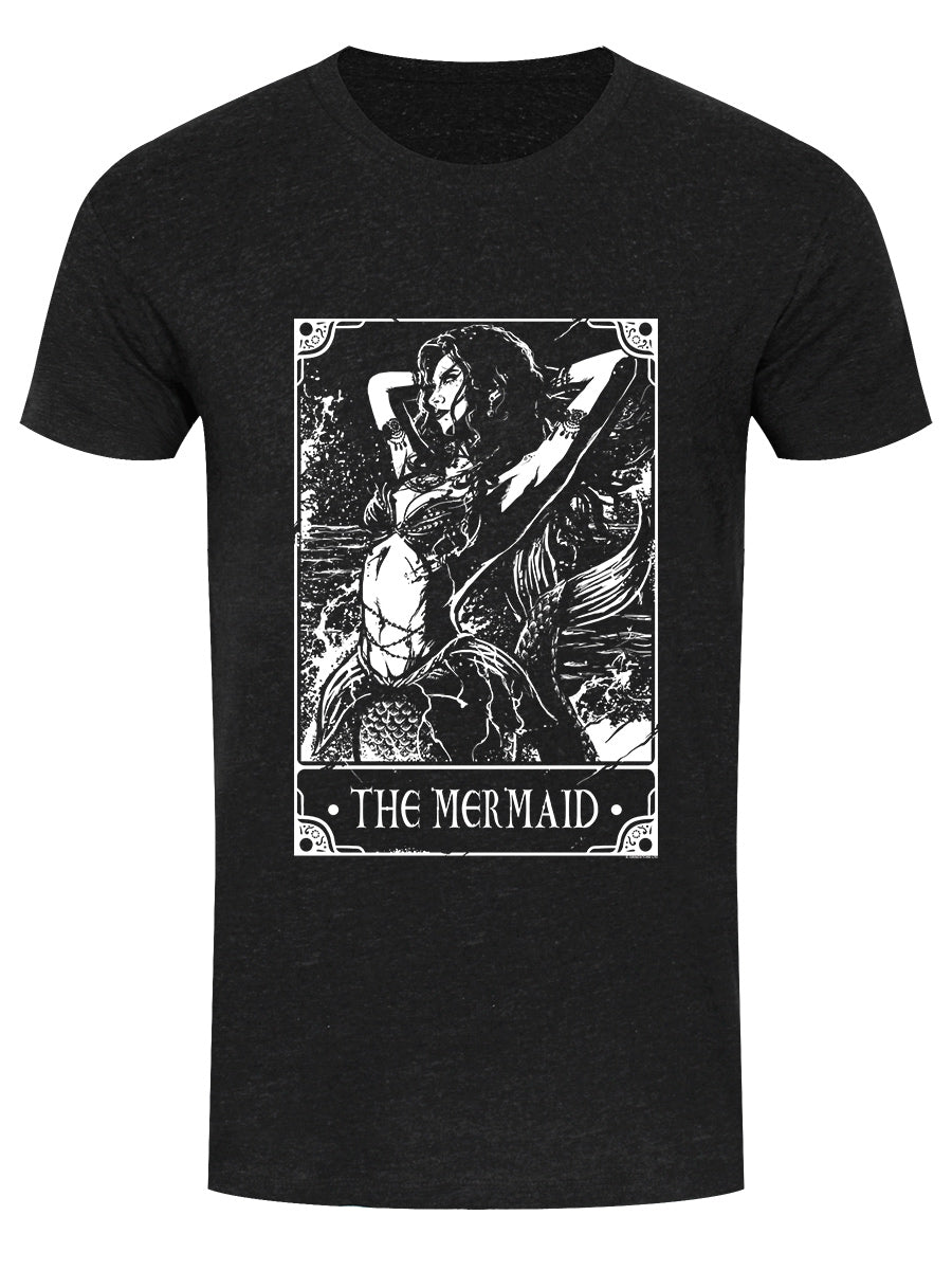 Deadly Tarot The Mermaid Men's Heather Black Denim T-Shirt