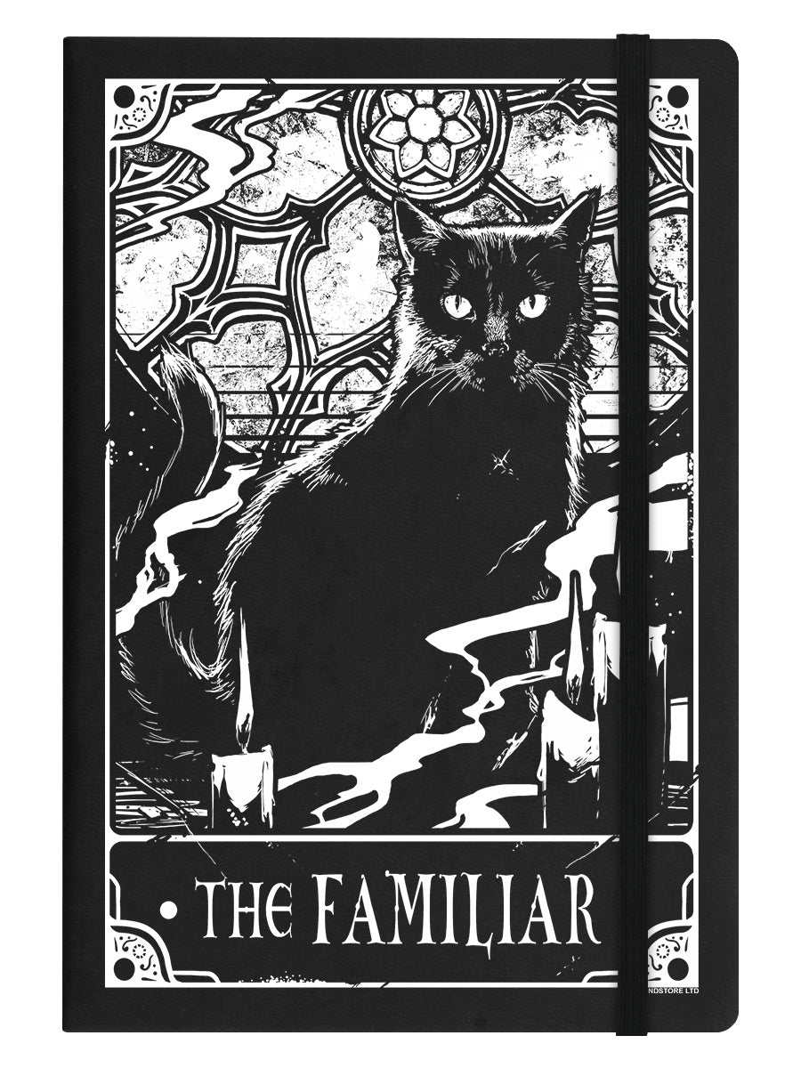 Deadly Tarot The Familiar Black A5 Hard Cover Notebook