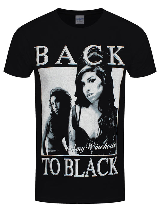 Amy Winehouse Back To Black Men's Black T-Shirt