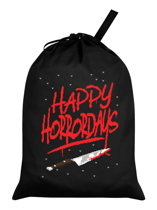 Happy Horrordays Black Santa Sack