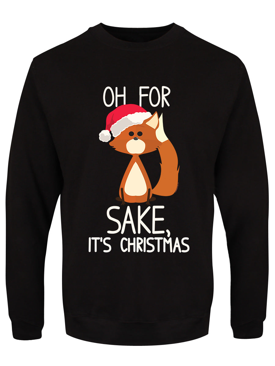 Oh For Fox Sake It's Christmas Men's Black Christmas Jumper