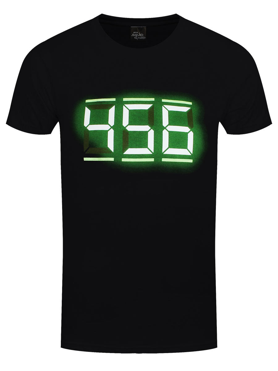 Squid Game 456 Digital Text Men's Black T-Shirt