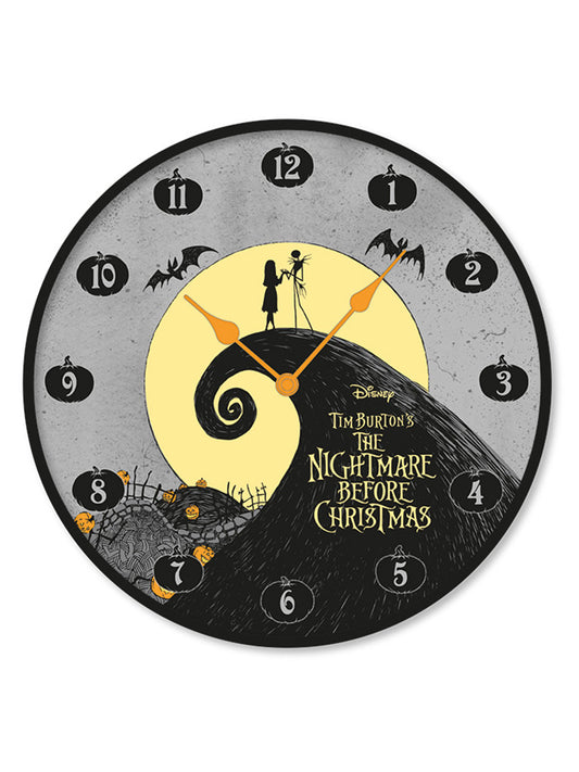 The Nightmare Before Christmas Silhouette Wall Clock