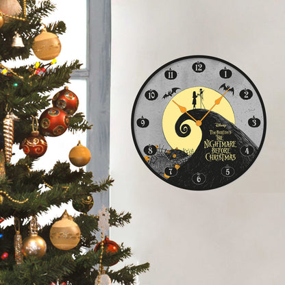 The Nightmare Before Christmas Silhouette Wall Clock