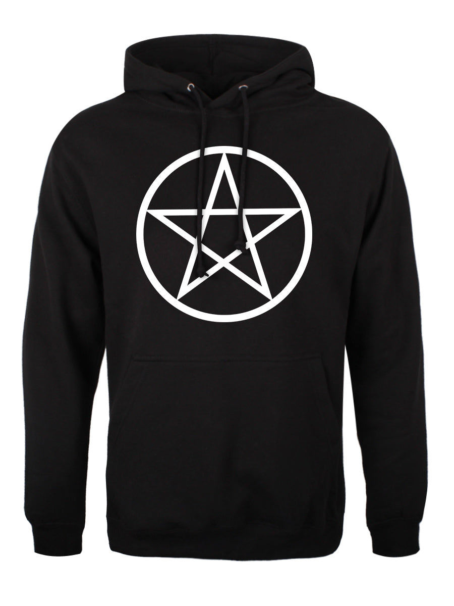 Pentagram Hoodie Gothic Black Mens1