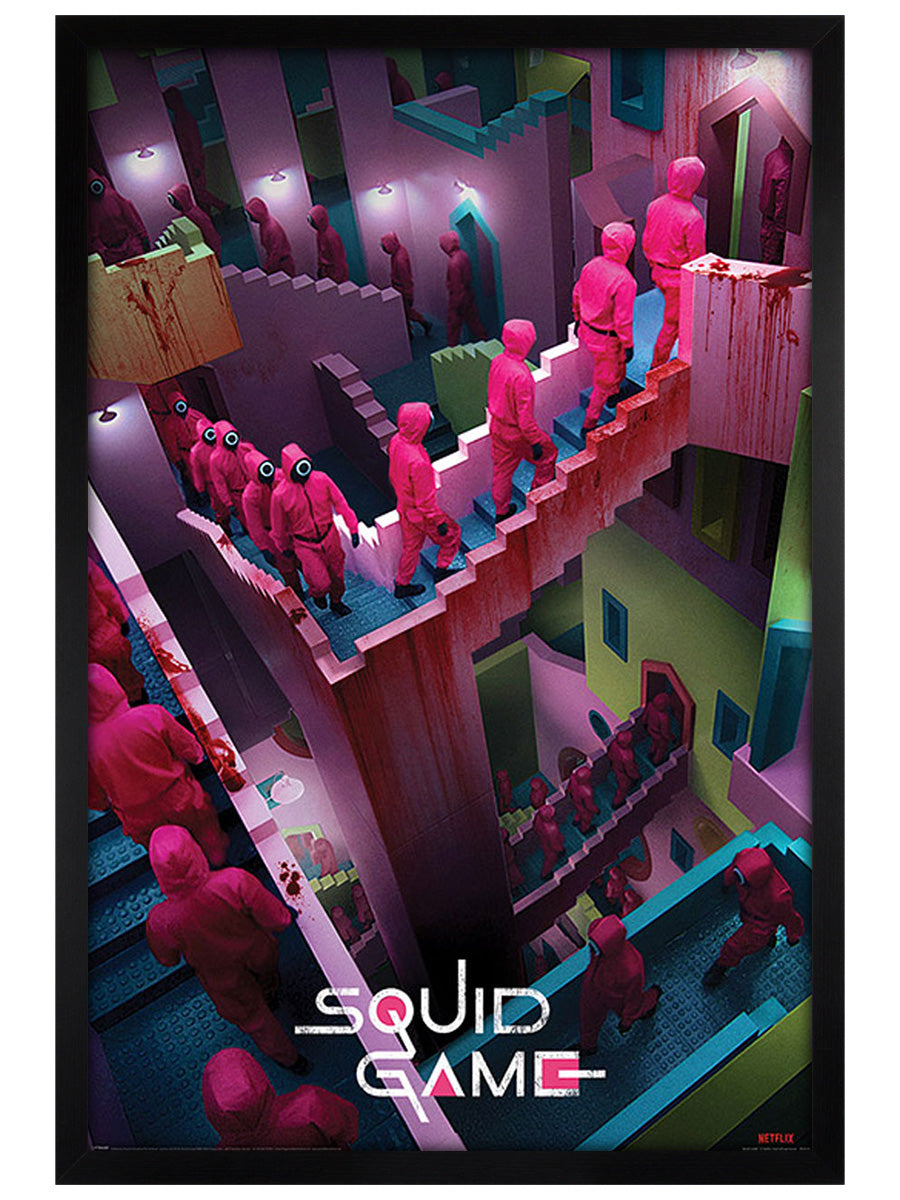 Squid Game Crazy Stairs Maxi Poster