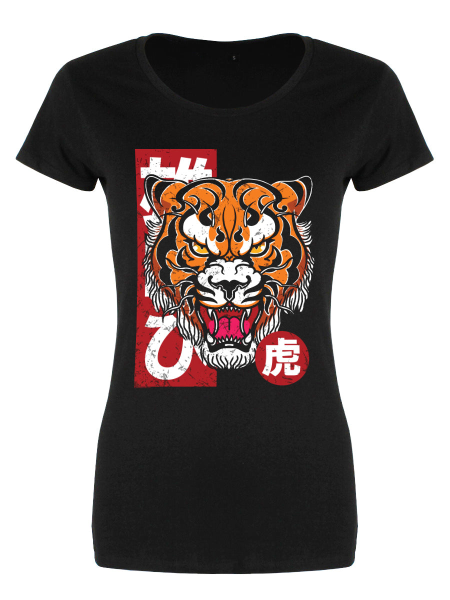 Unorthodox Collective Tiger Tattoo Ladies Black Merch T-Shirt