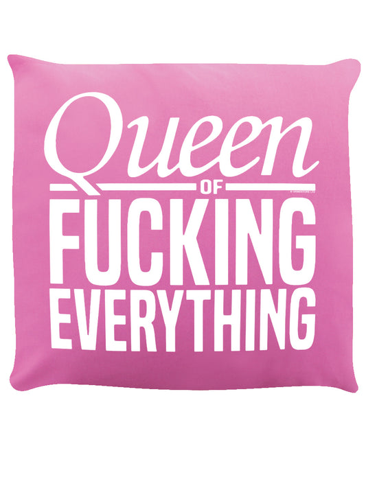 Queen of Fucking Everything Pink Cushion