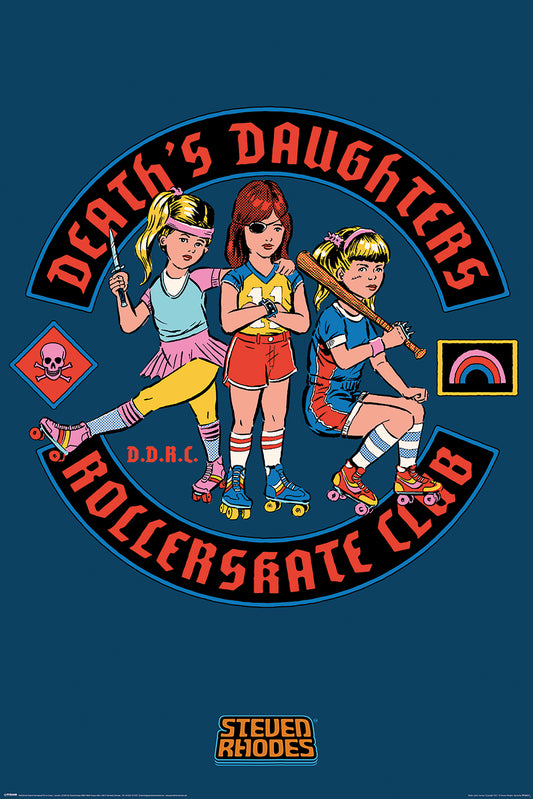Steven Rhodes Death's Daughters Rollerskate Club Maxi Poster