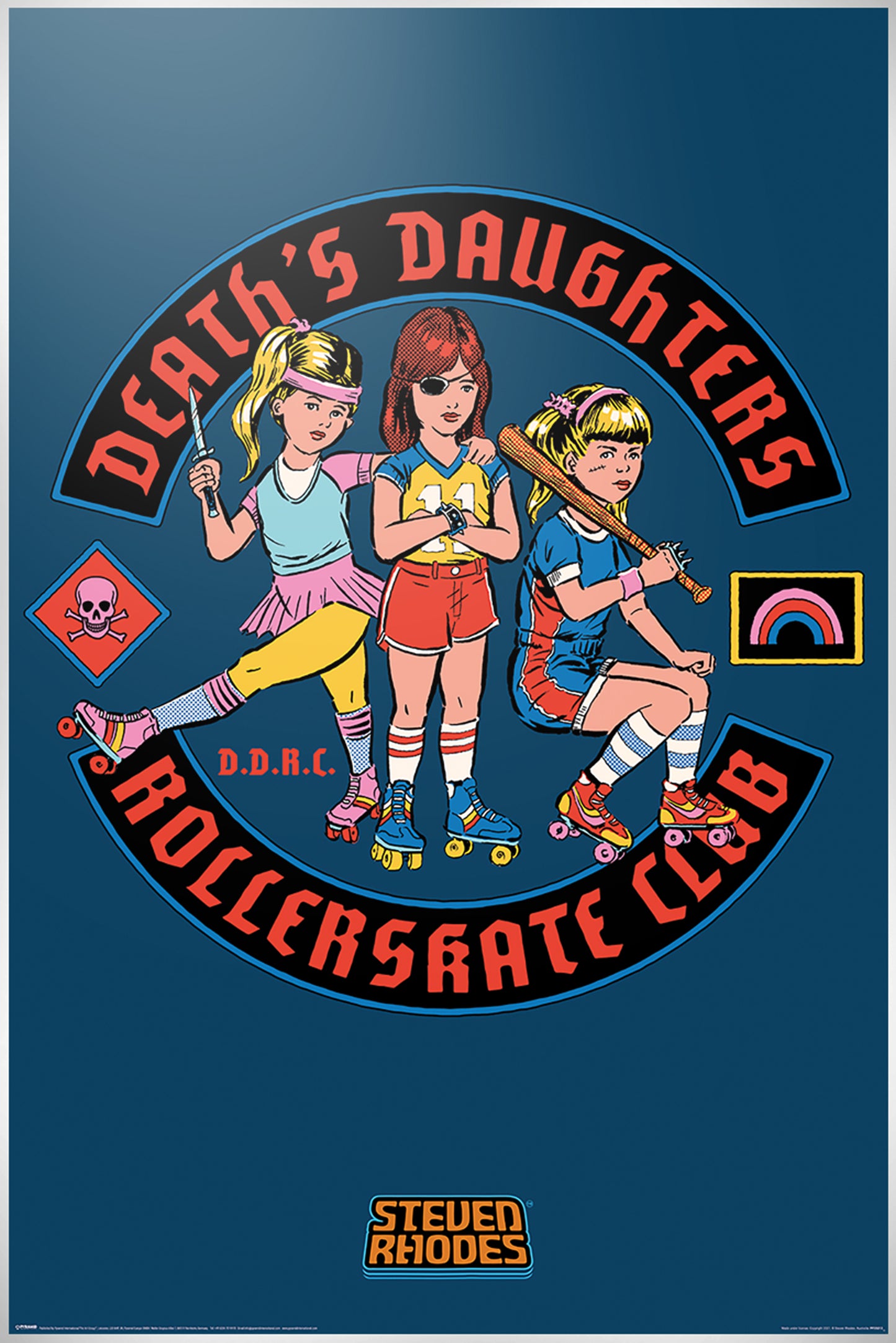 Steven Rhodes Death's Daughters Rollerskate Club Maxi Poster