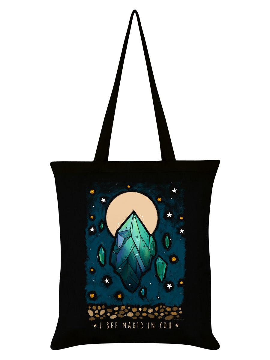 Magical World I See Magic In You Black Tote Bag