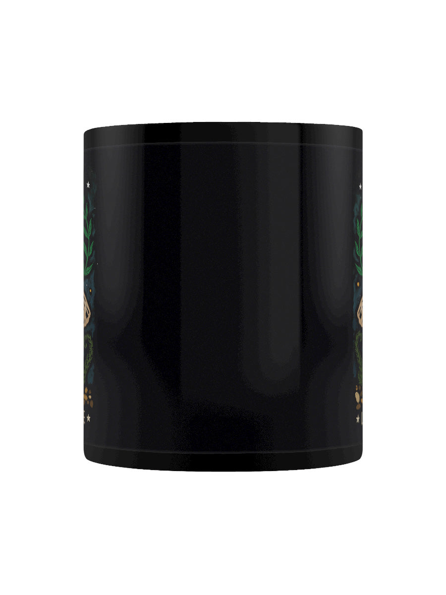 Gentle Nature Life Is Delicate Black Mug