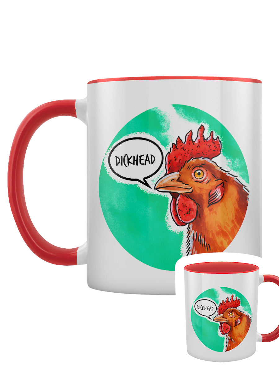 Cute But Abusive Dickhead Red Inner 2-Tone Mug