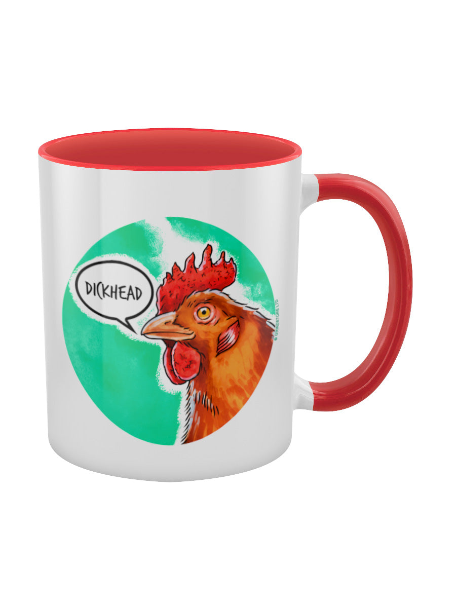 Cute But Abusive Dickhead Red Inner 2-Tone Mug