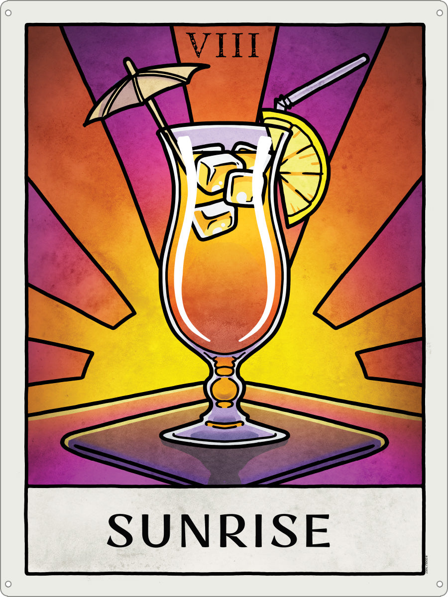 Deadly Tarot Life The Sunrise Tin Sign