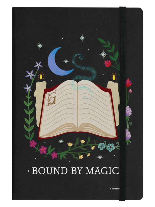 Bound By Magic Black A5 Hard Cover Notebook