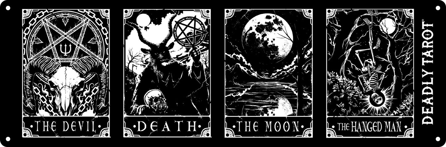 Deadly Tarot Group Slim Tin Sign