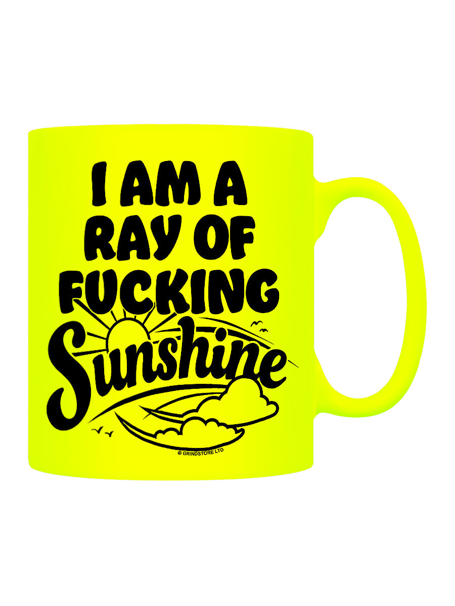 I Am A Ray of Fucking Sunshine Yellow Neon Mug