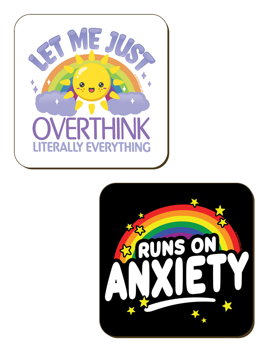 Social Anxiety 4 Piece Coaster Set