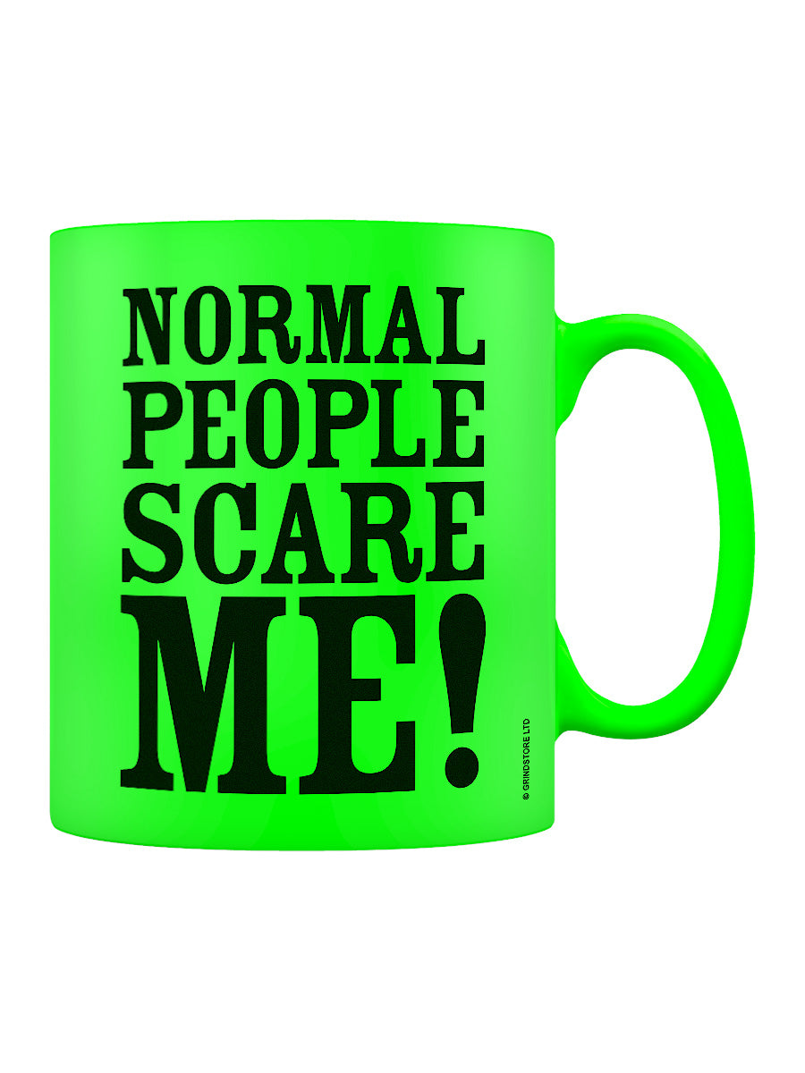 Normal People Scare Me Green Neon Mug