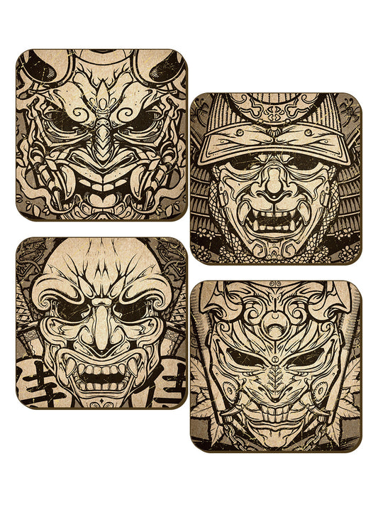 Unorthodox Collective Asian Warriors 4 Piece Coaster Set