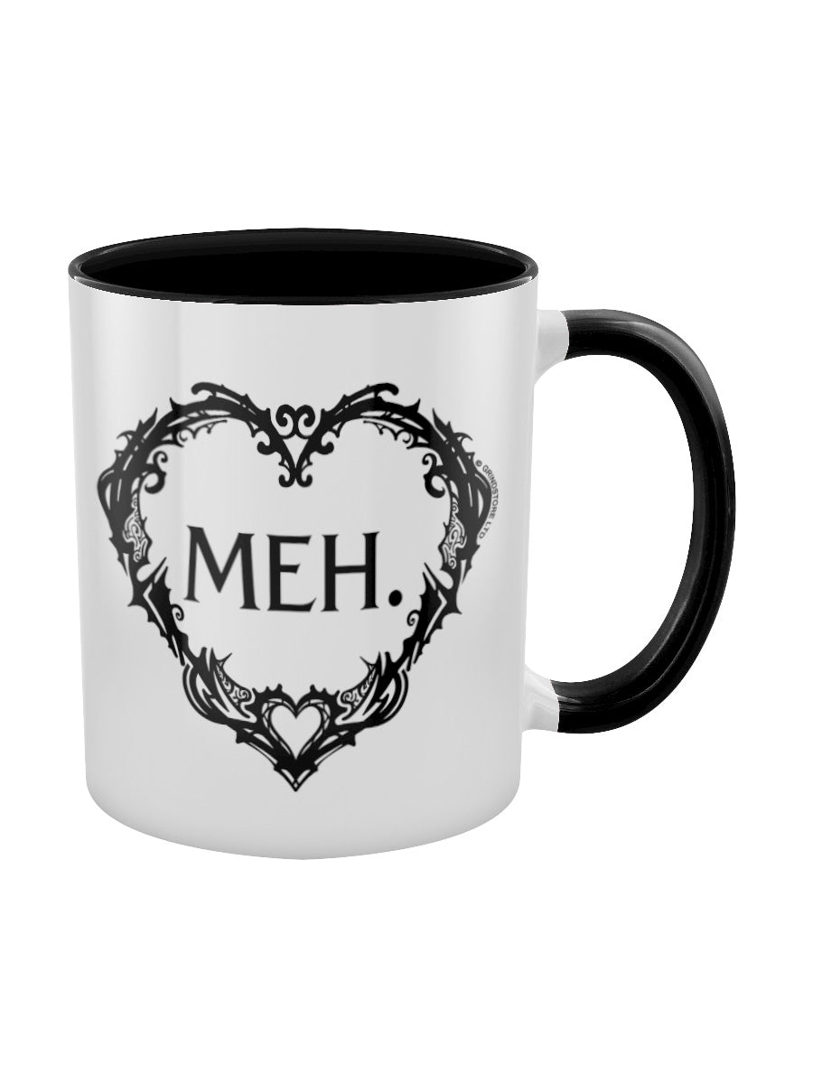 Meh Heart Black Inner 2-Tone Mug