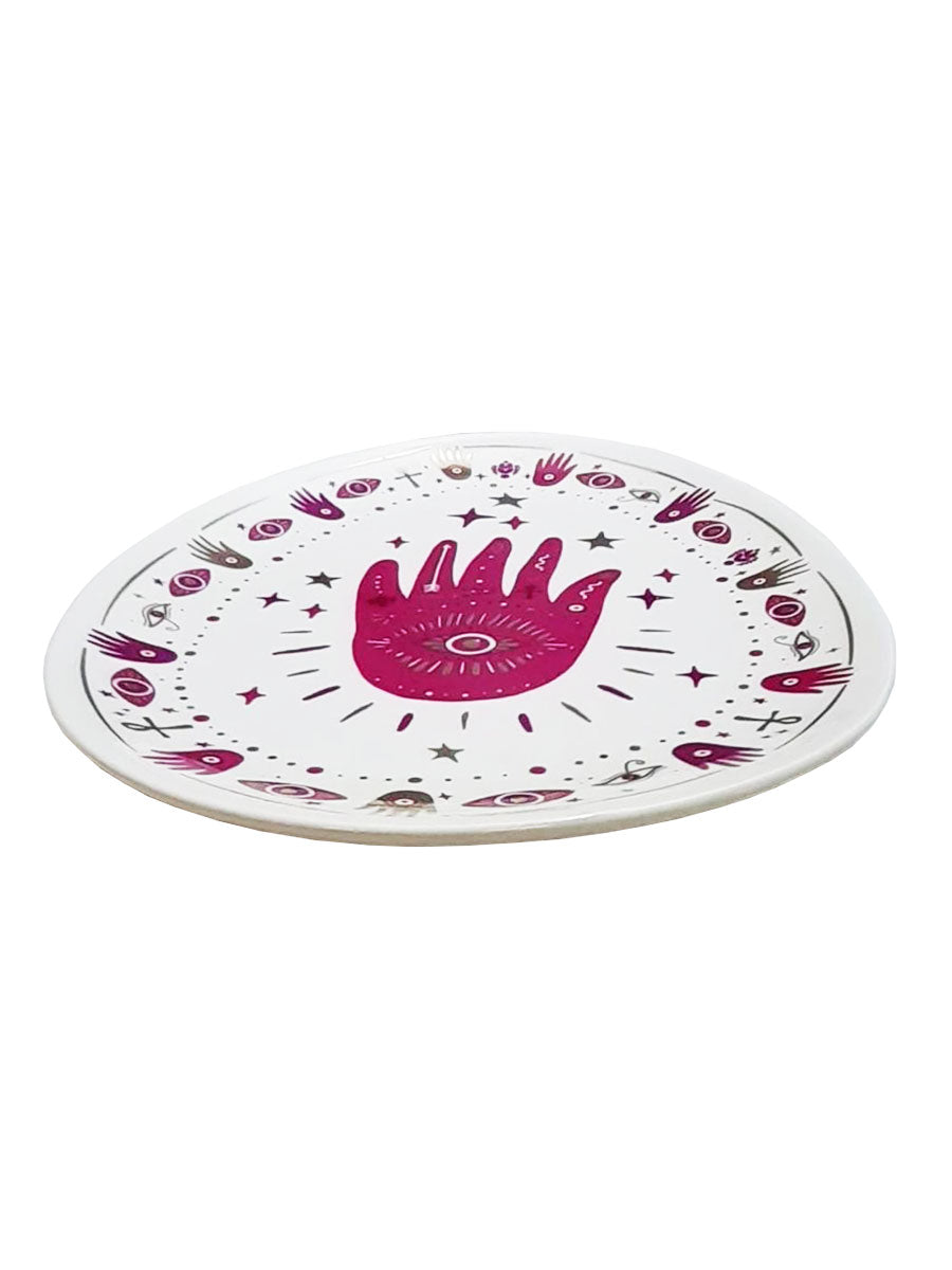 Temerity Jones Pink Hamsa Hand Trinket Tray