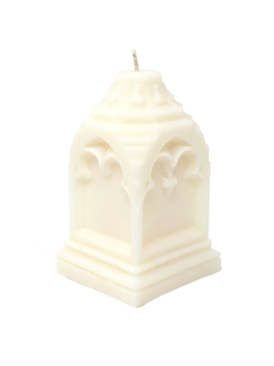 The Blackened Teeth Gravemarker Gothic Candle Ivory
