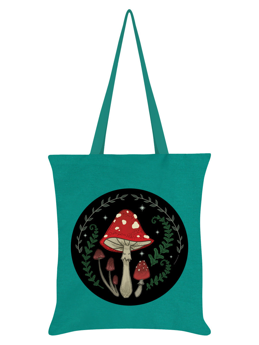 Celestial Funghi Emerald Green Tote Bag