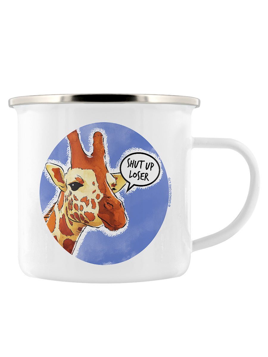 Cute But Abusive Shut Up Loser Enamel Mug