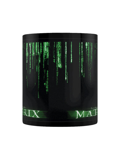 The Matrix Code Black Coffee Mug