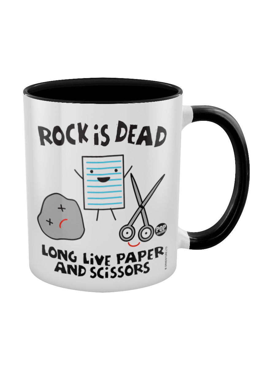 Pop Factory Rock Is Dead Black Inner 2-Tone Mug