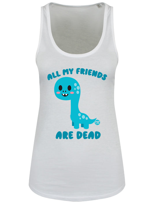 Pop Factory All My Friends Are Dead Ladies White Floaty Tank