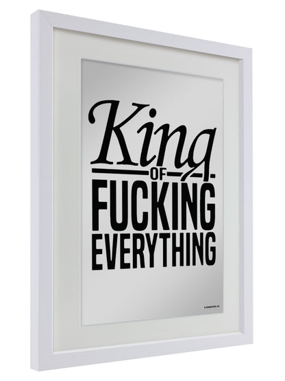King of Fucking Everything Small Mirrored Tin Sign