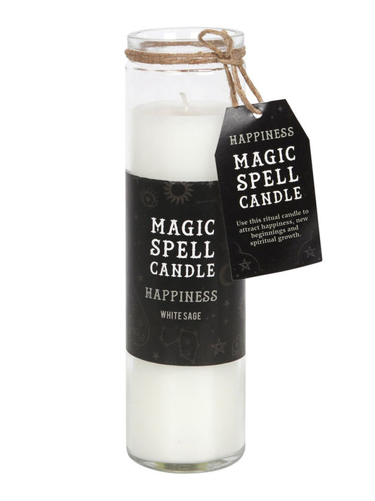 White Sage Happiness Spell Tube Candle