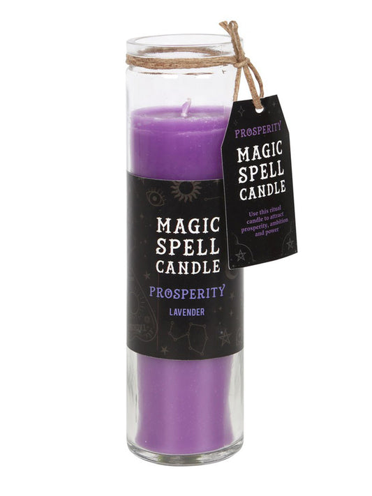 Lavender Prosperity Spell Tube Candle