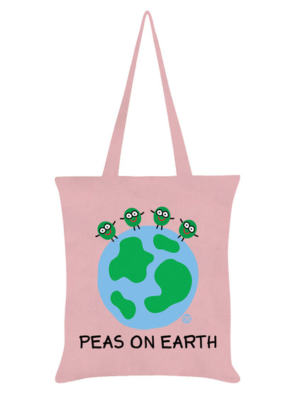 Pop Factory Peas On Earth Pale Pink Tote Bag