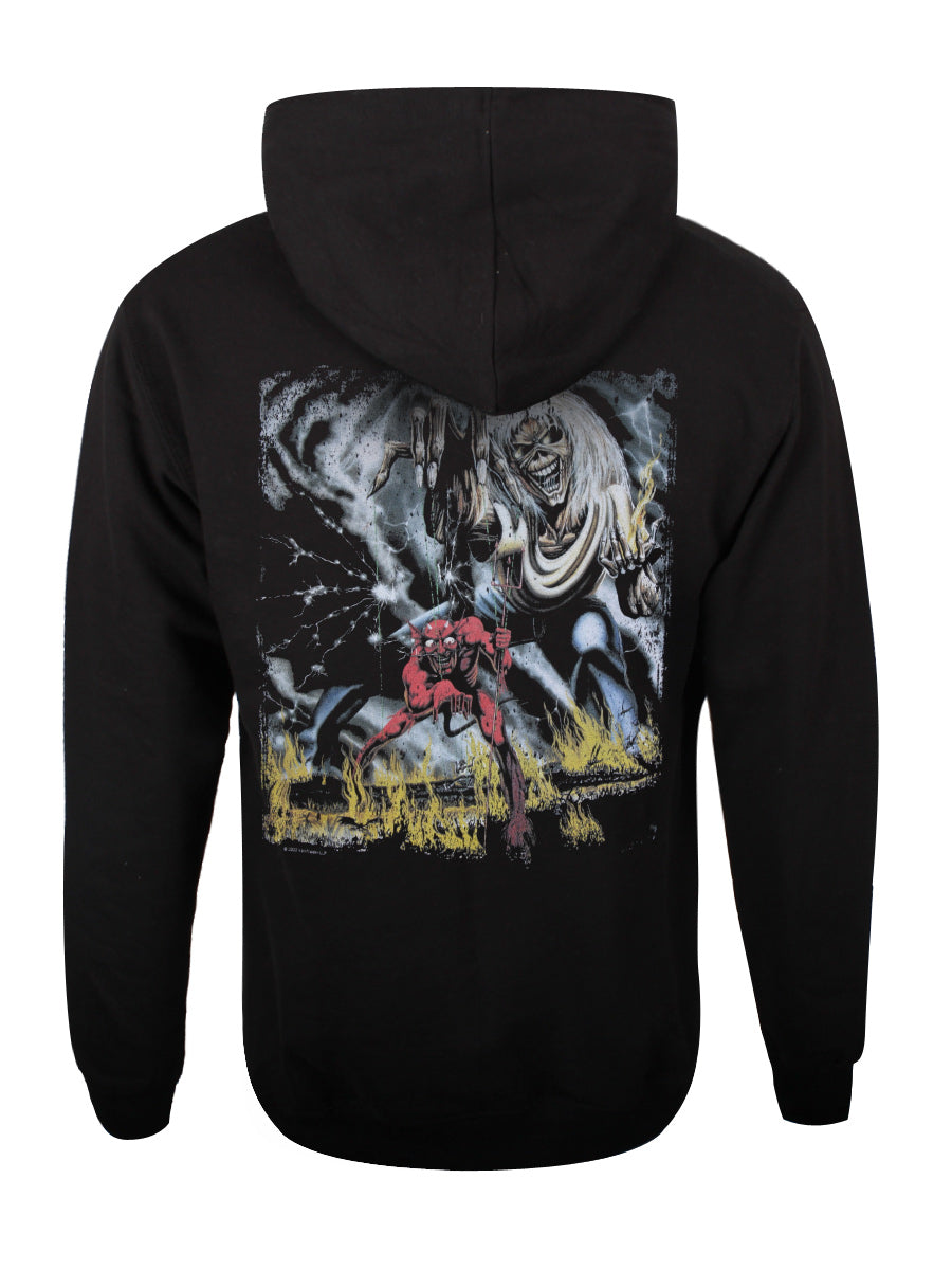 Iron Maiden Number Of The Beast Vintage Logo Men's Black Pullover Hoodie