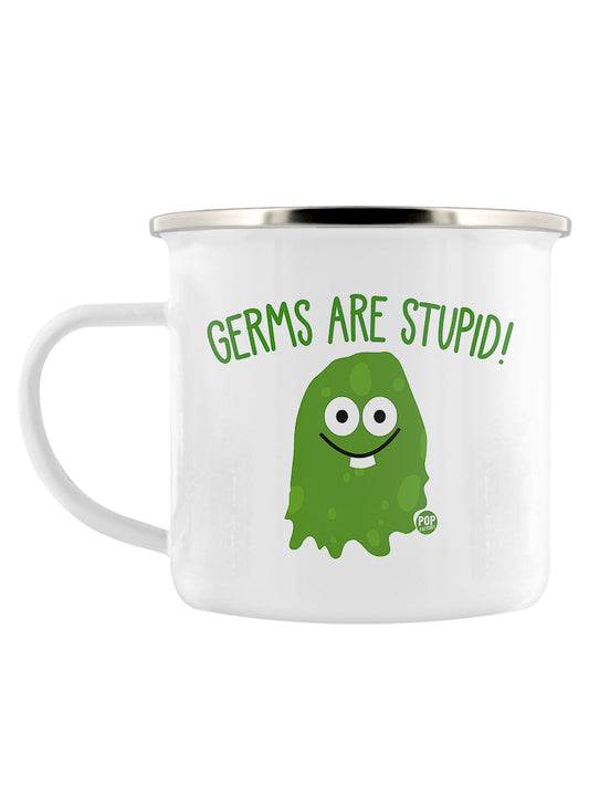 Pop Factory Germs Are Stupid Enamel Mug