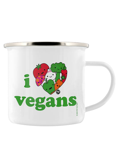 Pop Factory I Love Vegans Enamel Mug